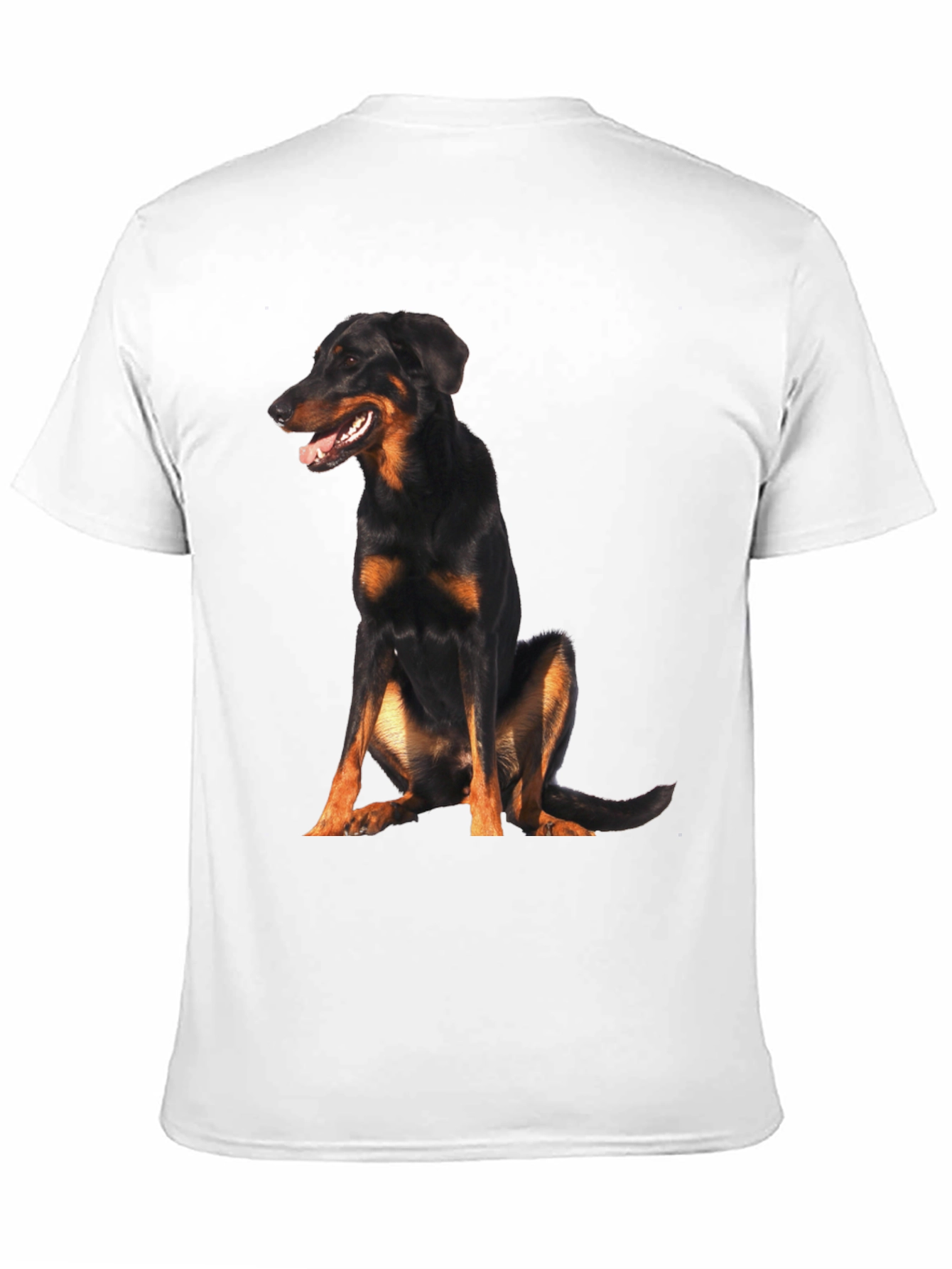 Beauceron Dog Graphic T-Shirt Black Casual Wear