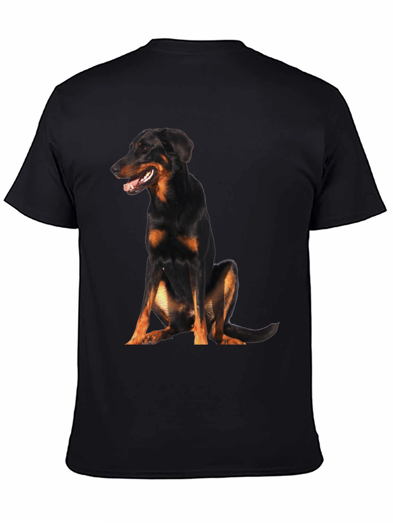 Beauceron Dog Graphic T-Shirt Black Casual Wear