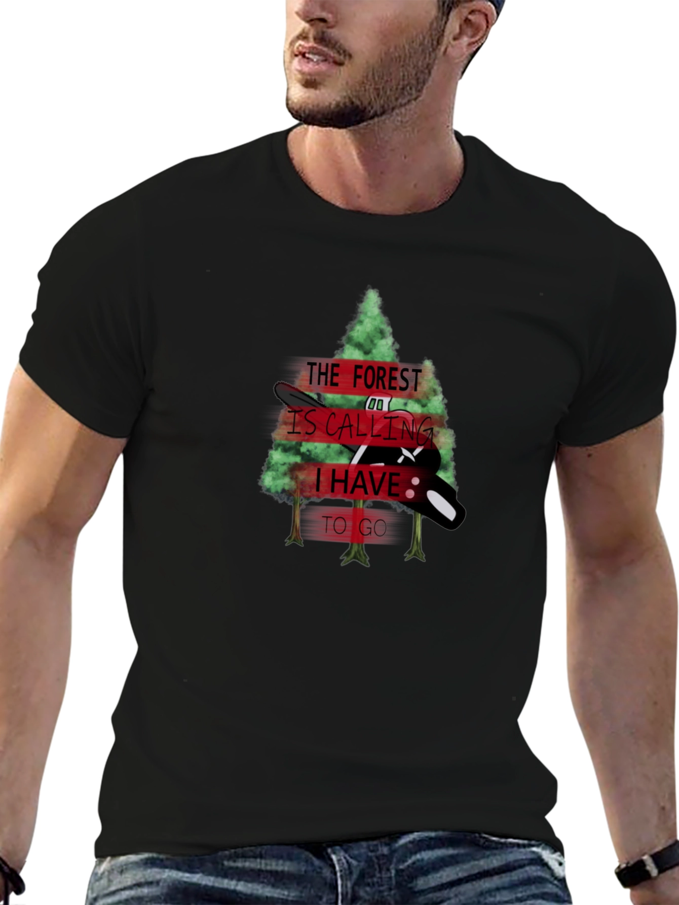 Forest Calling Black T-Shirt