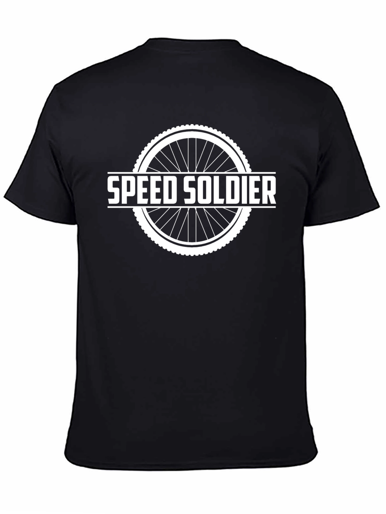 Speed Soldier Graphic Tee - Black Cotton T-Shirt