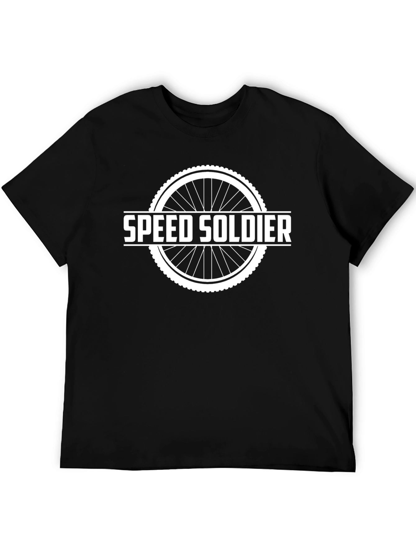Speed Soldier Graphic Tee - Black Cotton T-Shirt