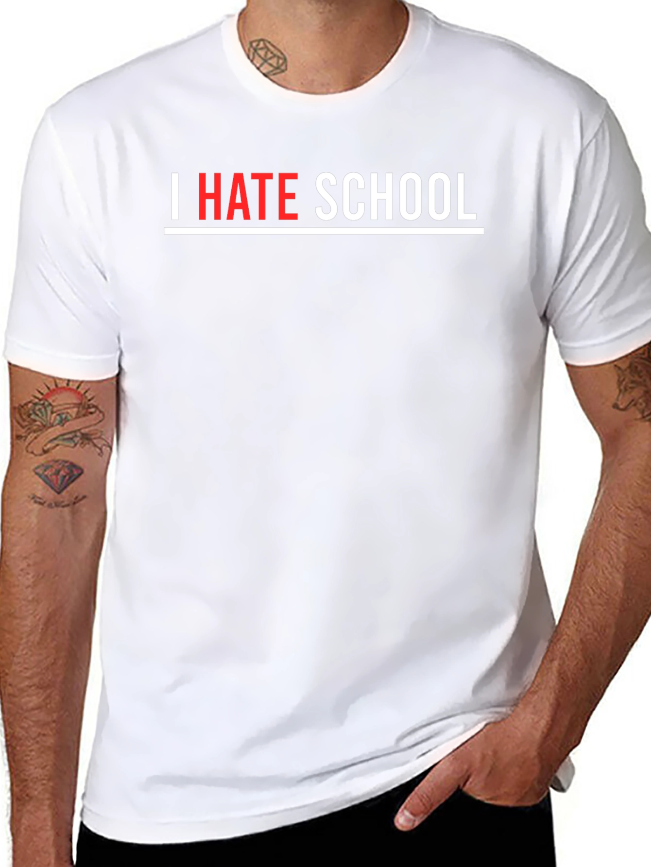I Hate School Black T-Shirt - Bold Statement Tee