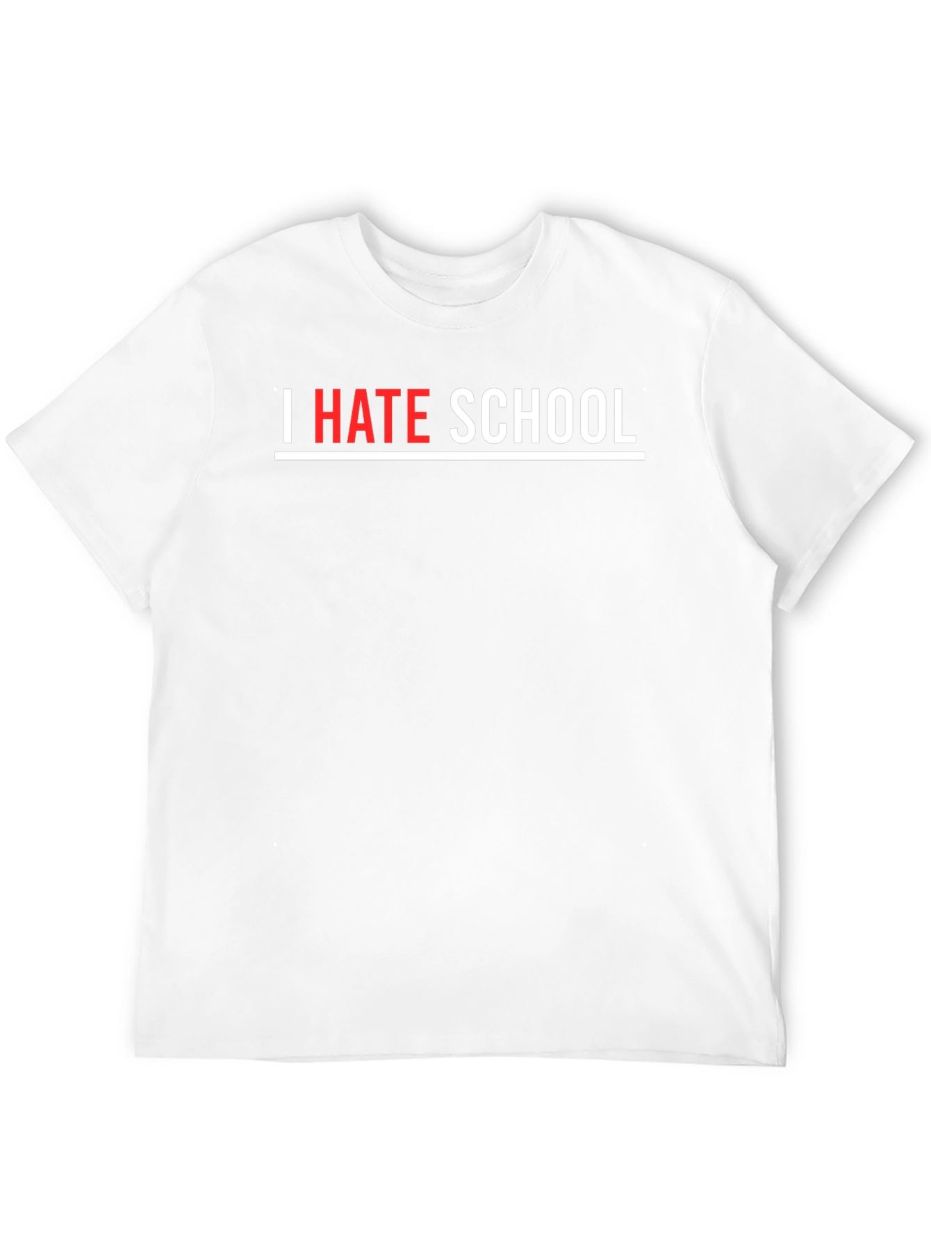 I Hate School Black T-Shirt - Bold Statement Tee