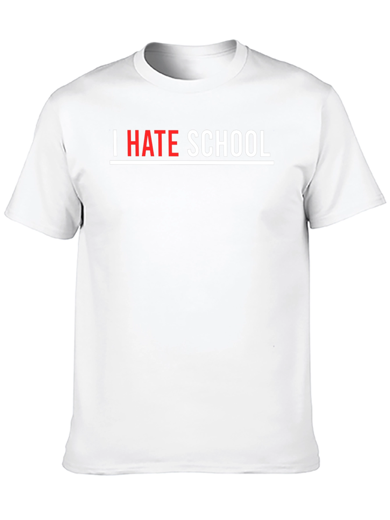 I Hate School Black T-Shirt - Bold Statement Tee