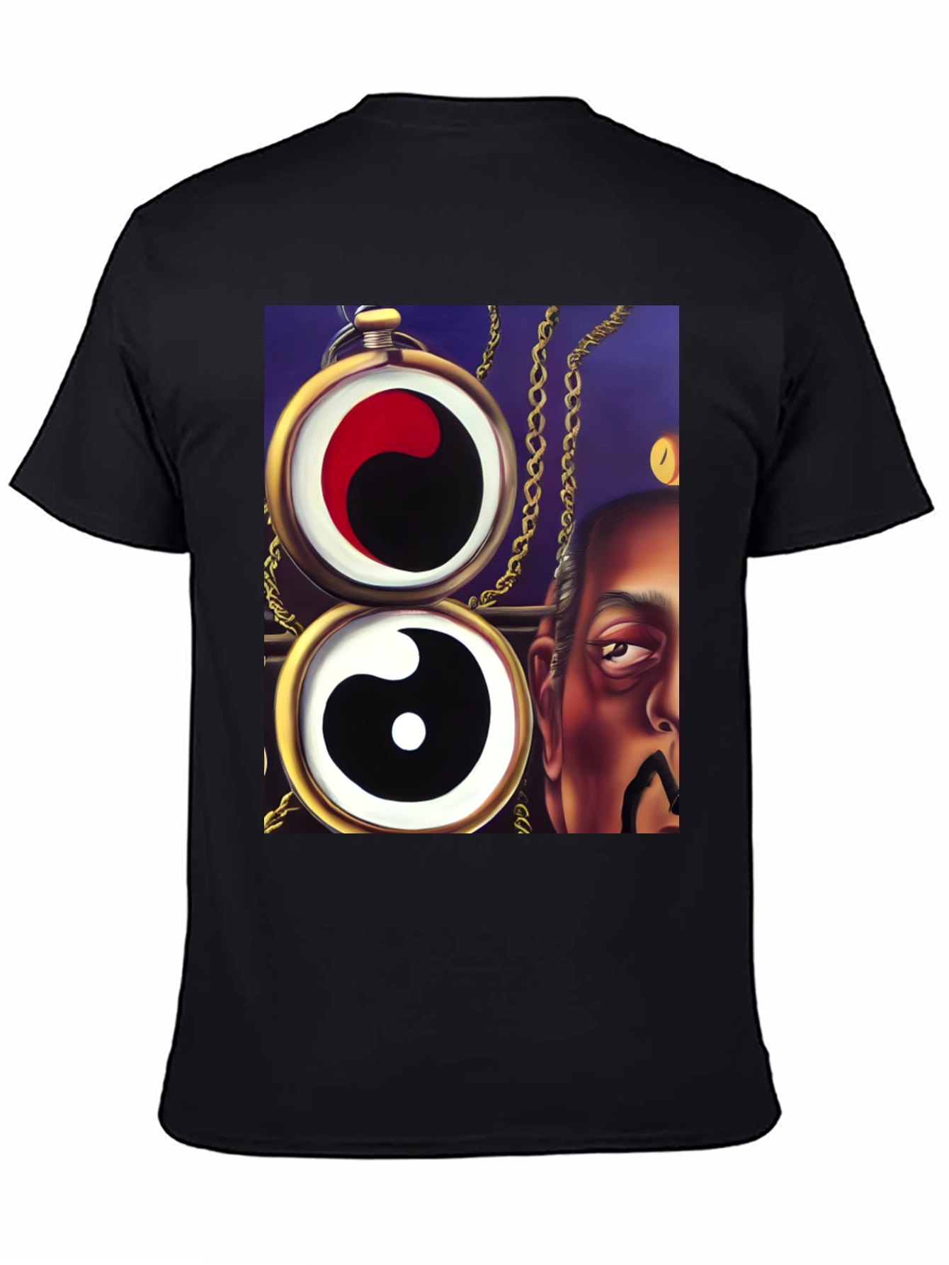 Yin Yang Pocket Watch Graphic Tee - Unique Design