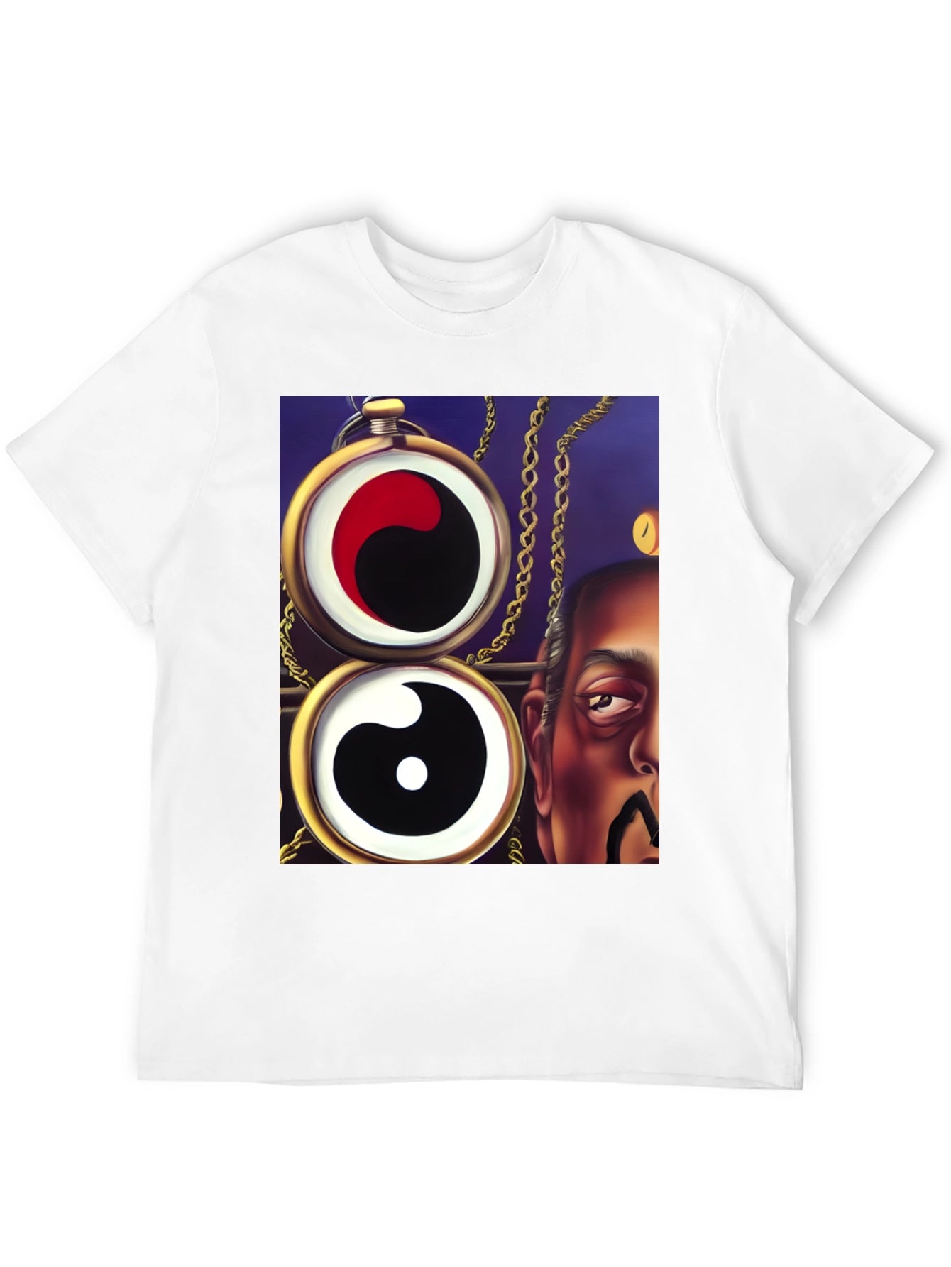 Yin Yang Pocket Watch Graphic Tee - Unique Design