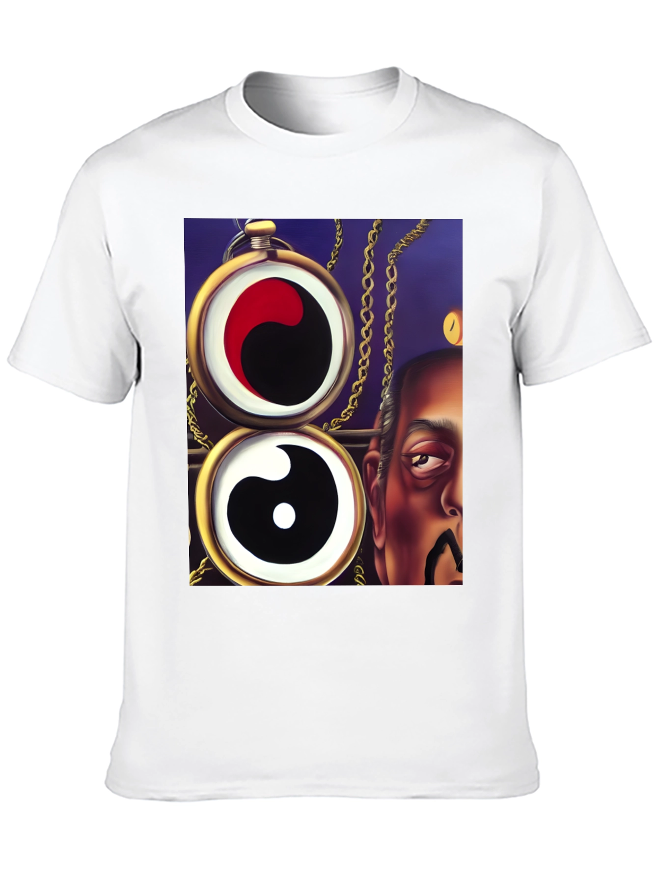 Yin Yang Pocket Watch Graphic Tee - Unique Design