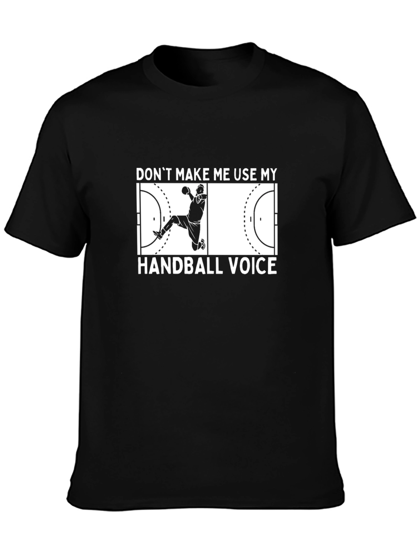 Handball Voice Black Graphic T-Shirt