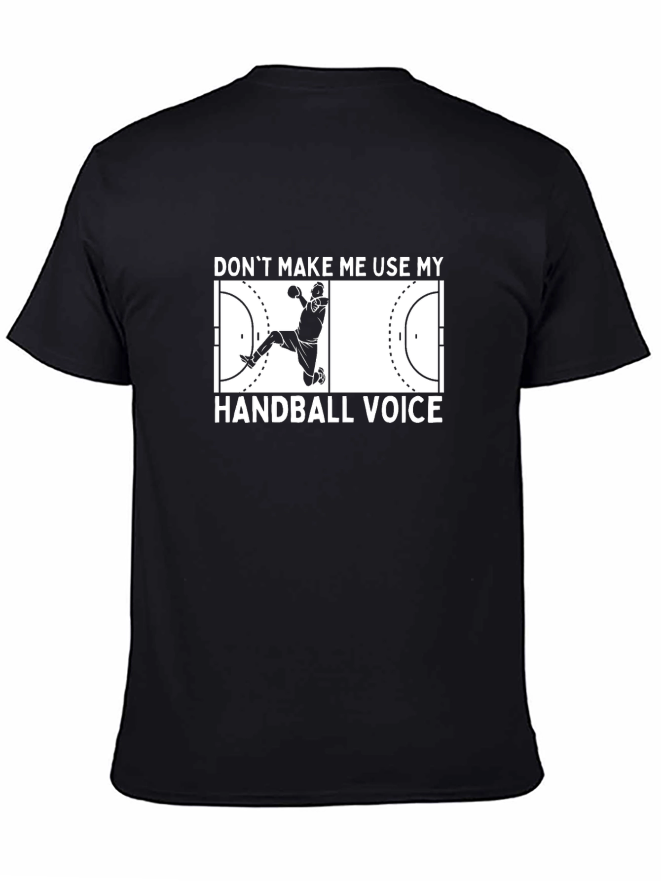 Handball Voice Black Graphic T-Shirt