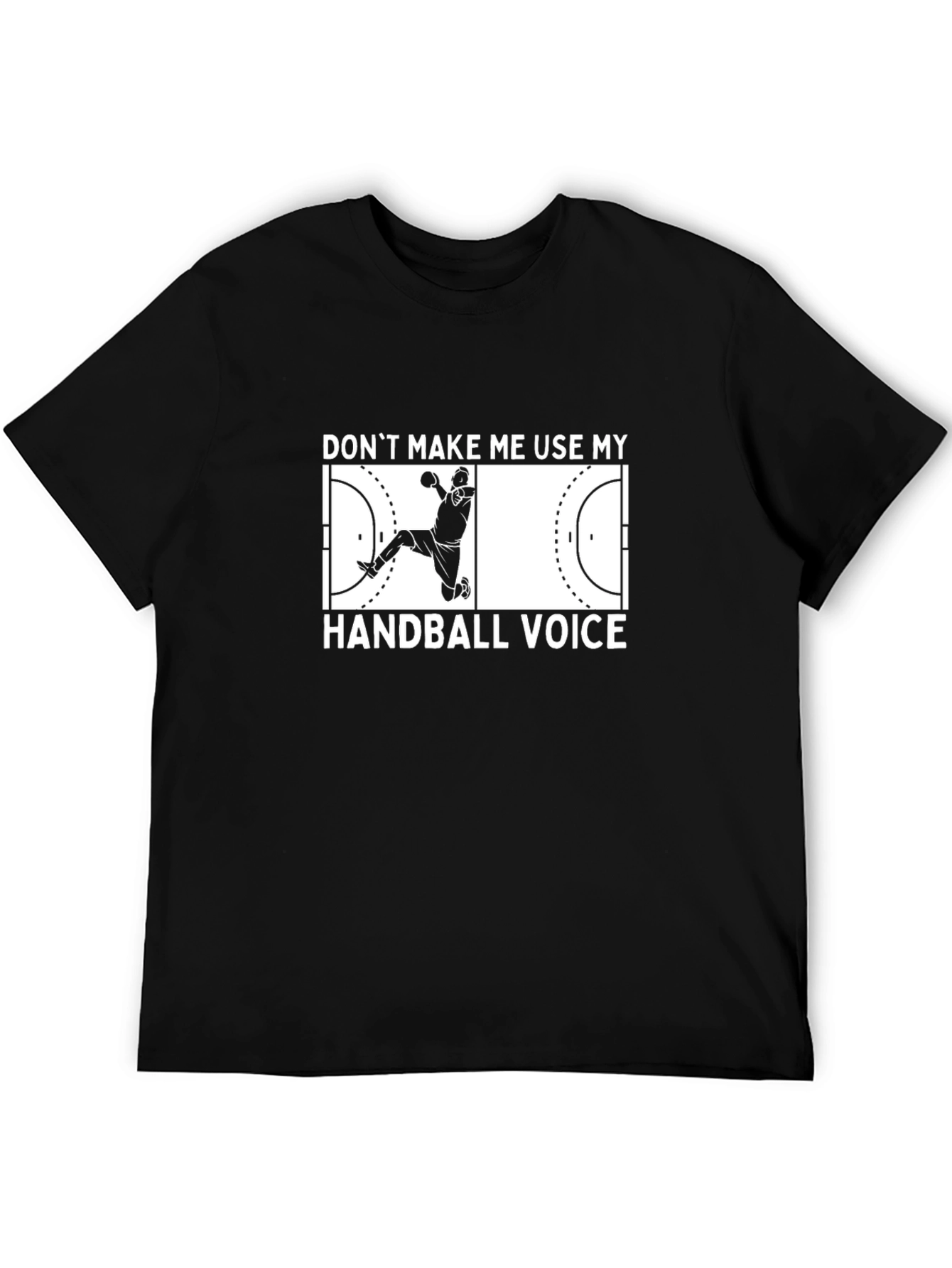 Handball Voice Black Graphic T-Shirt