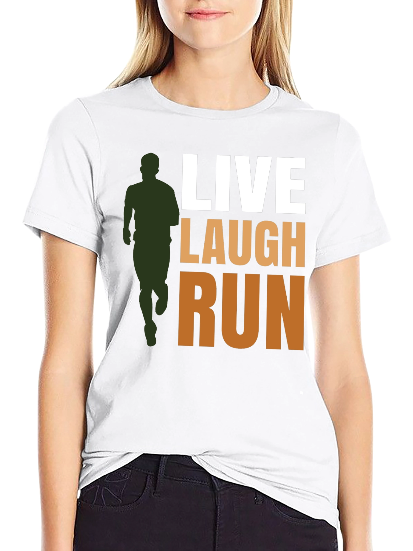 Live Laugh Run Graphic Tee - Active Lifestyle Shirt