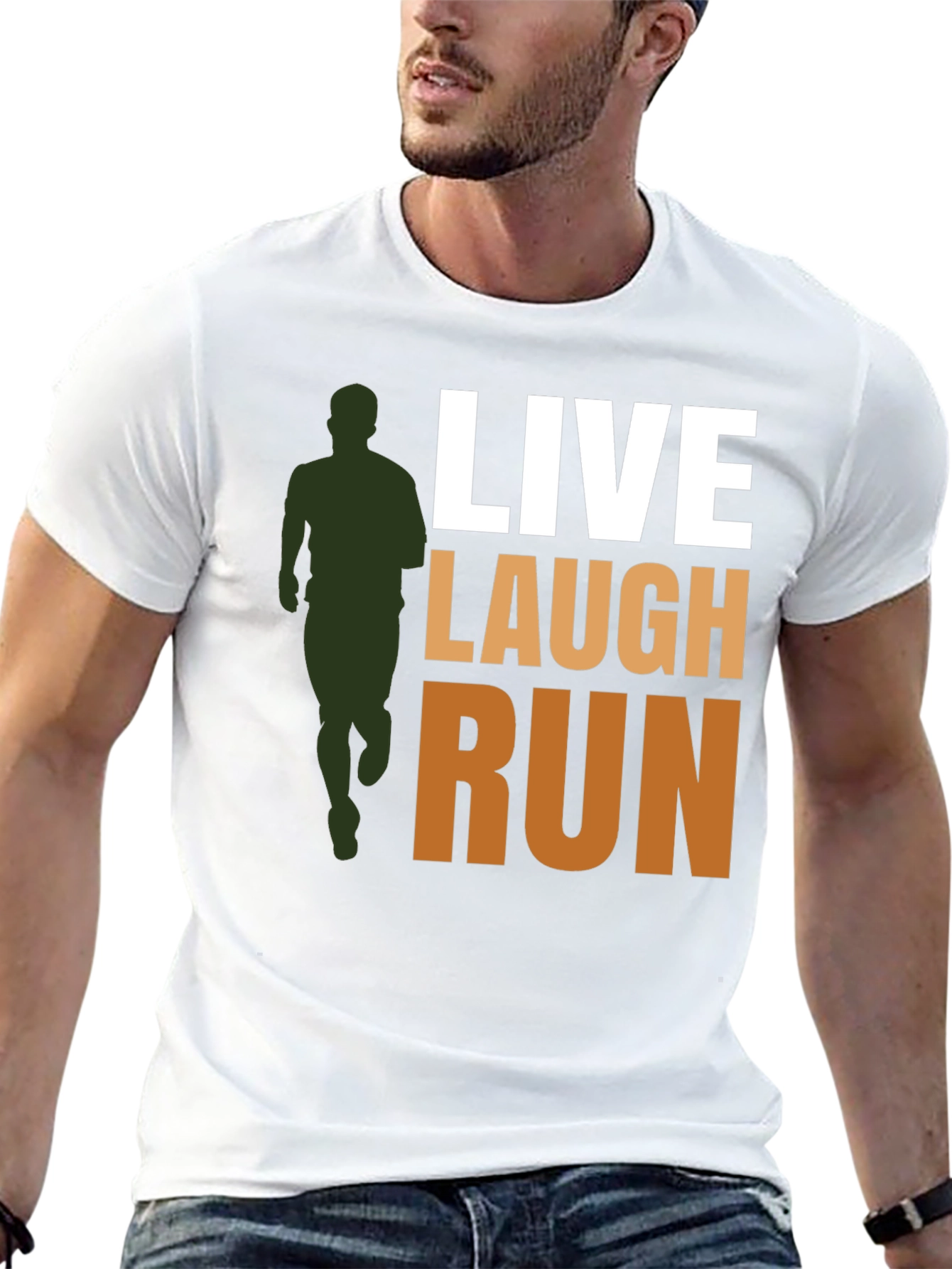 Live Laugh Run Graphic Tee - Active Lifestyle Shirt