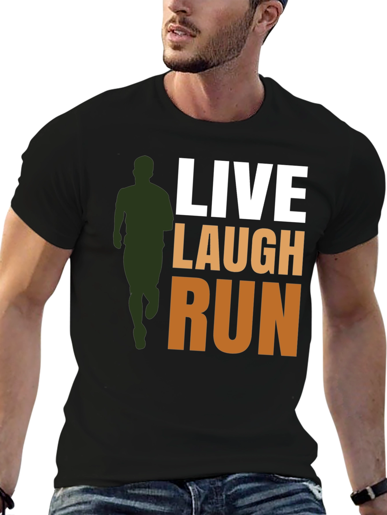 Live Laugh Run Graphic Tee - Active Lifestyle Shirt