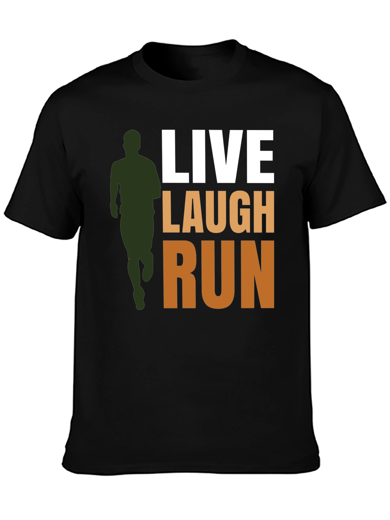 Live Laugh Run Graphic Tee - Active Lifestyle Shirt