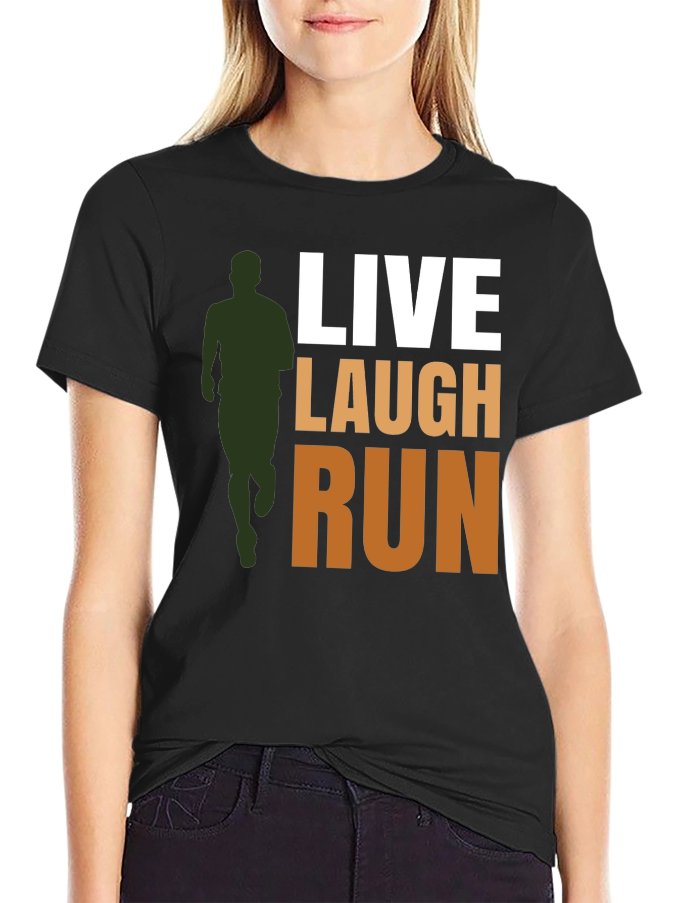 Live Laugh Run Graphic Tee - Active Lifestyle Shirt
