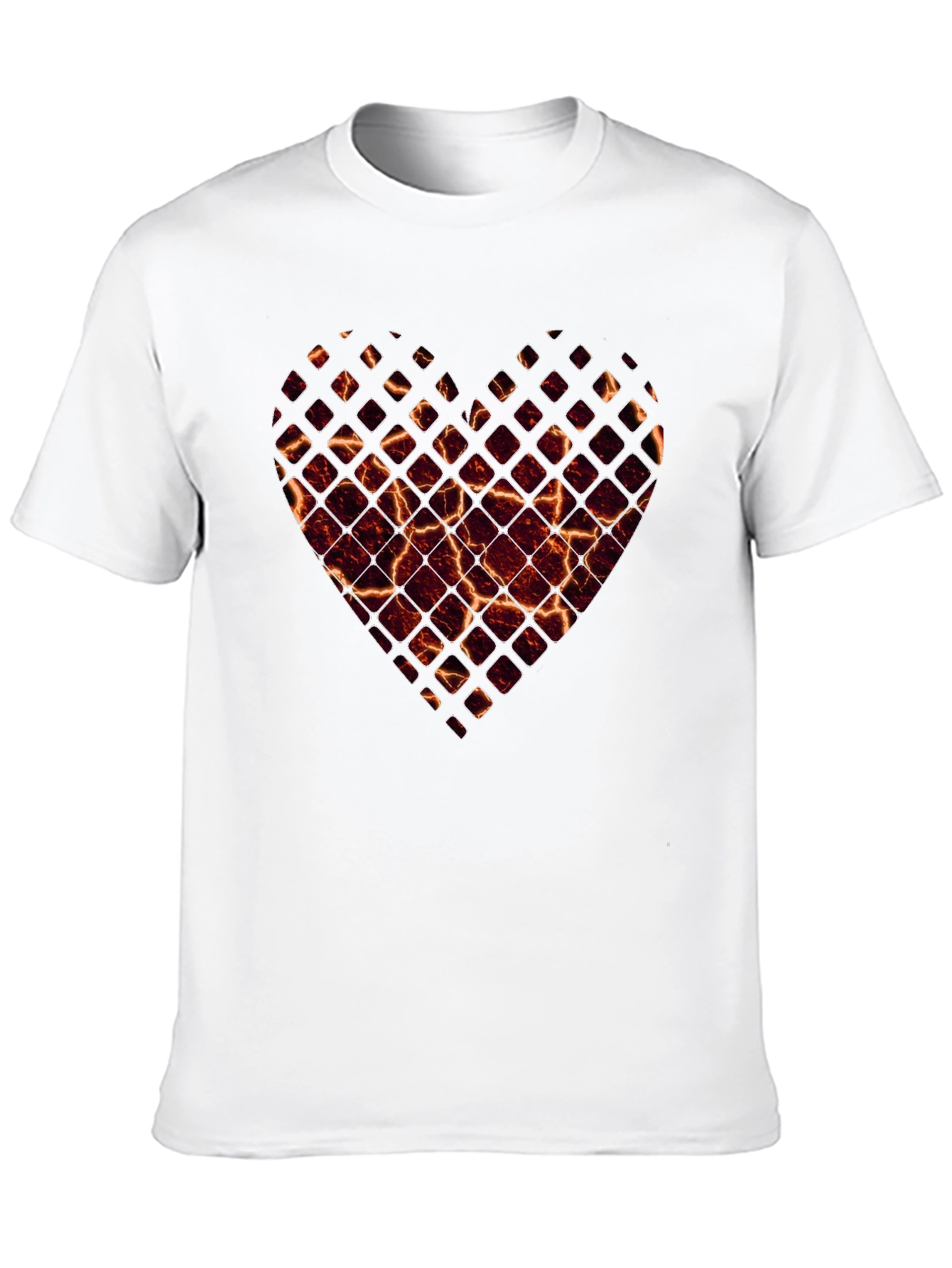 Fiery Heart Graphic Tee - Black T-Shirt