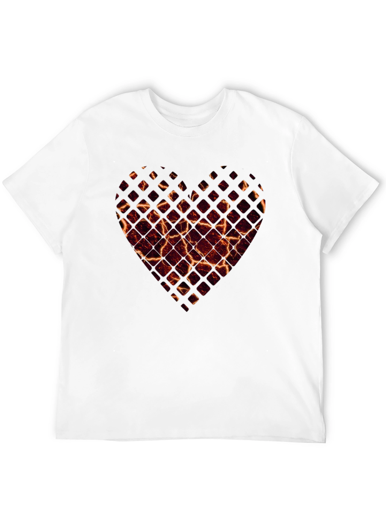 Fiery Heart Graphic Tee - Black T-Shirt