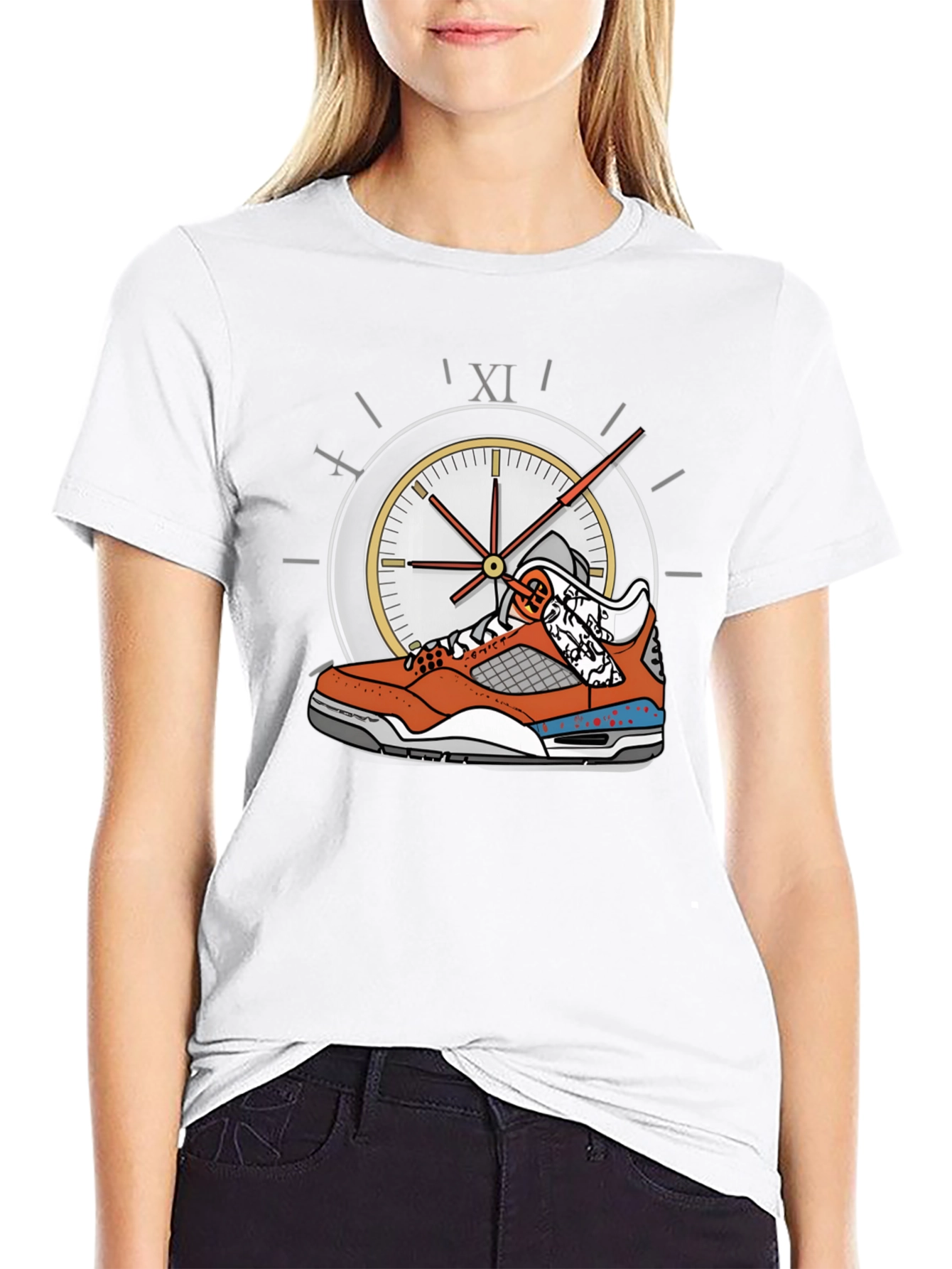 Sneaker Clock Graphic T-Shirt
