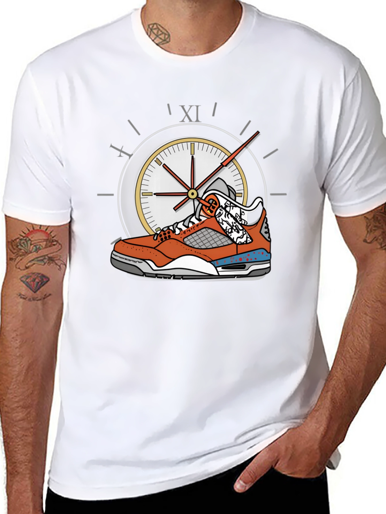 Sneaker Clock Graphic T-Shirt