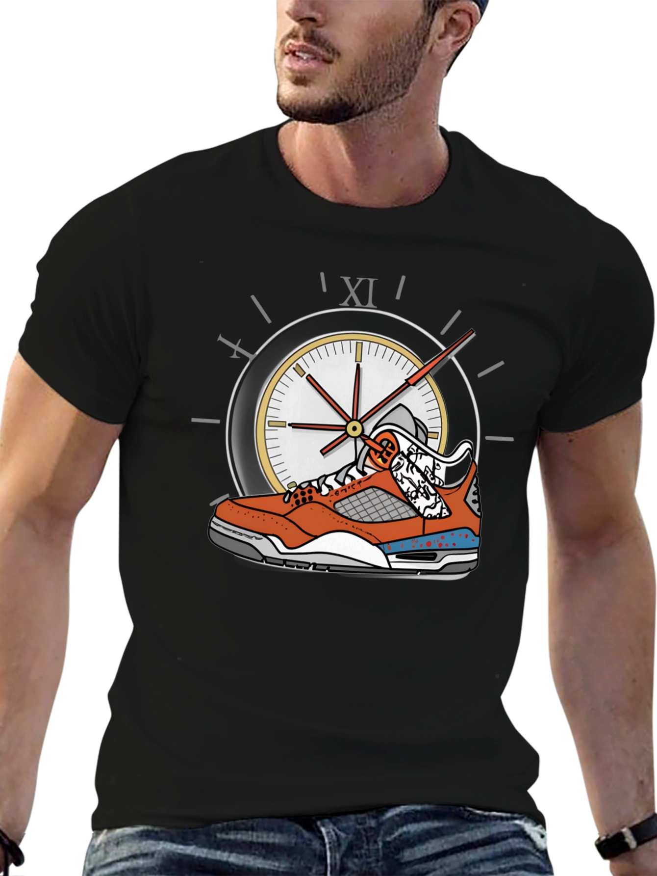 Sneaker Clock Graphic T-Shirt