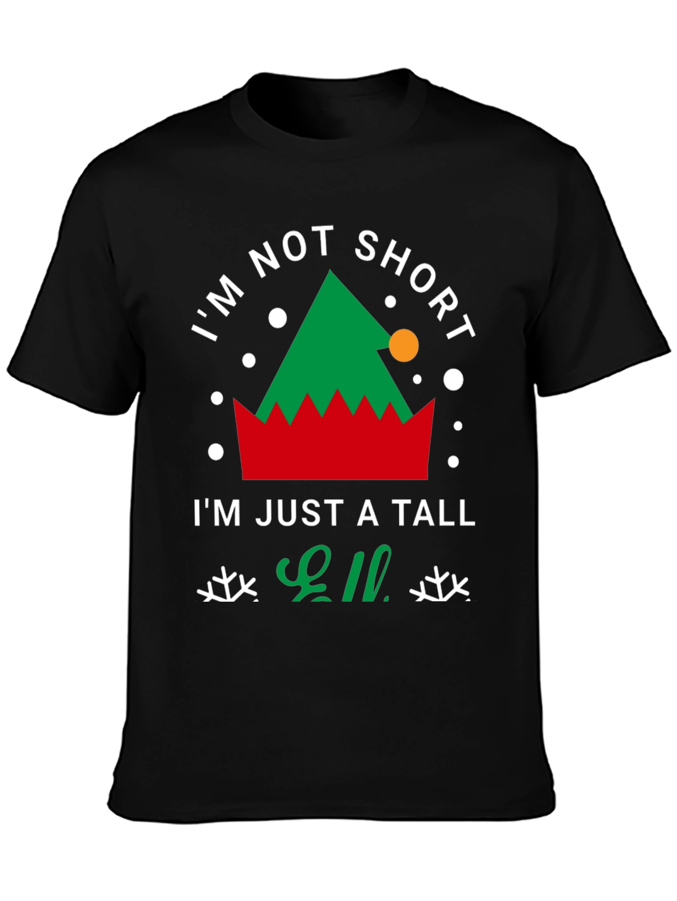 Tall Elf Christmas T-Shirt - Festive Holiday Apparel