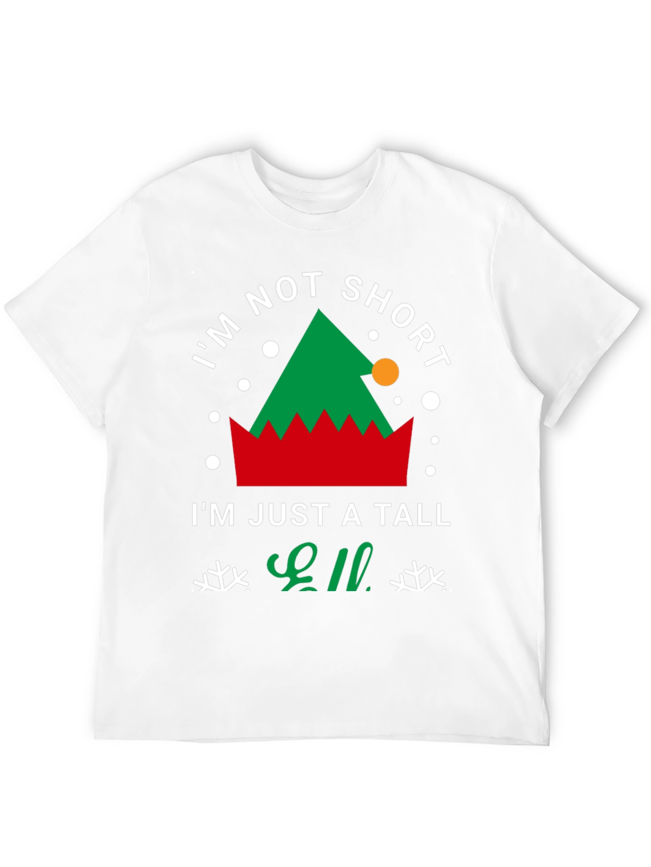 Tall Elf Christmas T-Shirt - Festive Holiday Apparel
