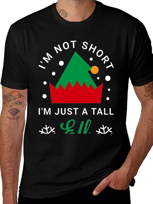 Tall Elf Christmas T-Shirt - Festive Holiday Apparel