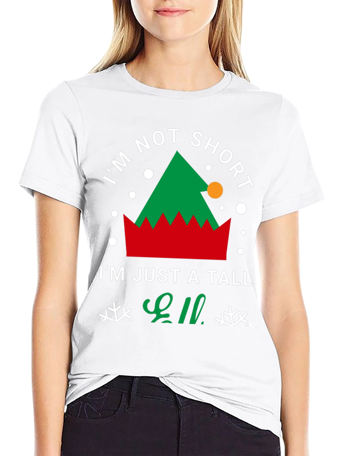 Tall Elf Christmas T-Shirt - Festive Holiday Apparel