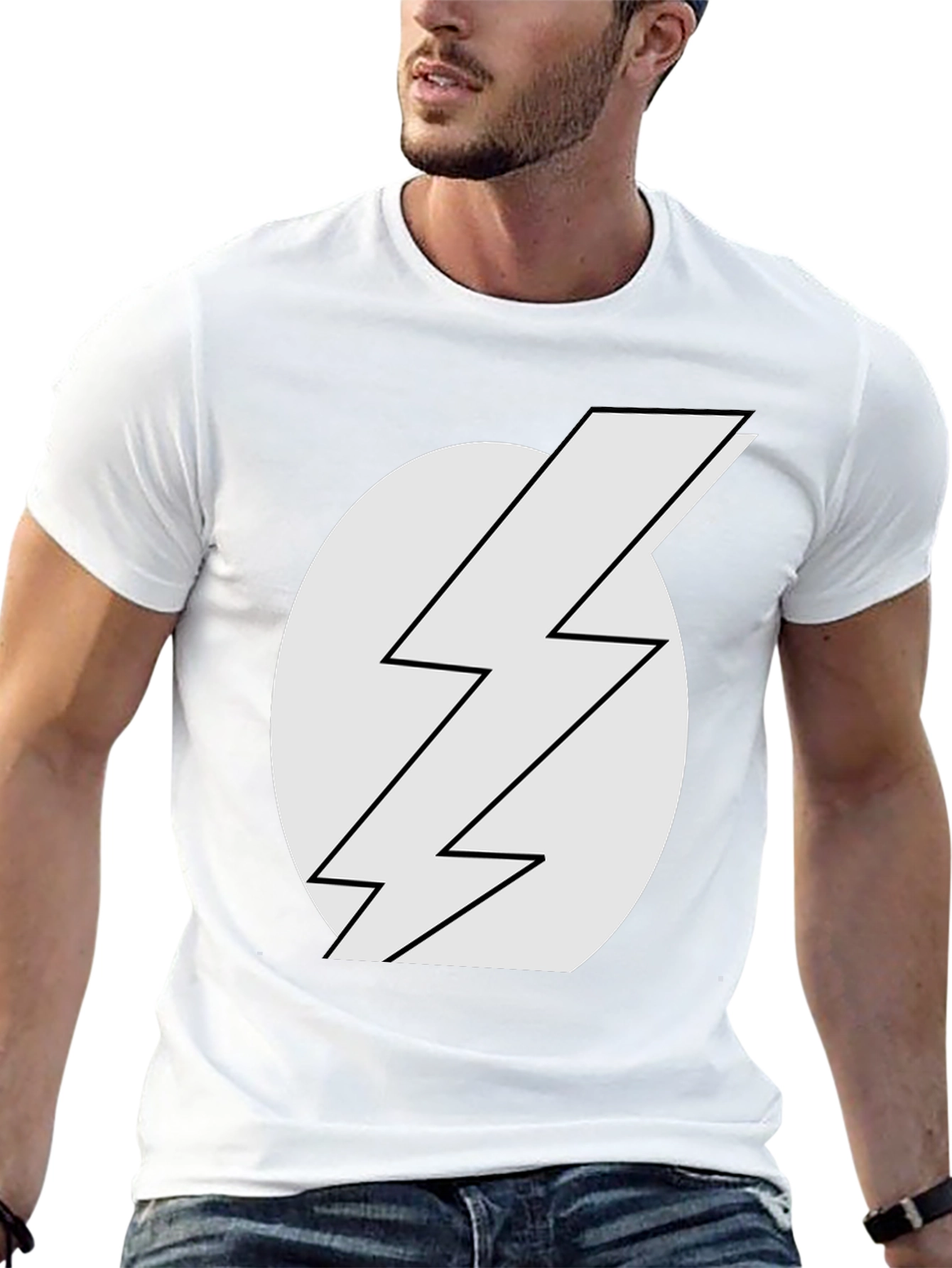 Lightning Bolt T-Shirt - Classic Black Tee