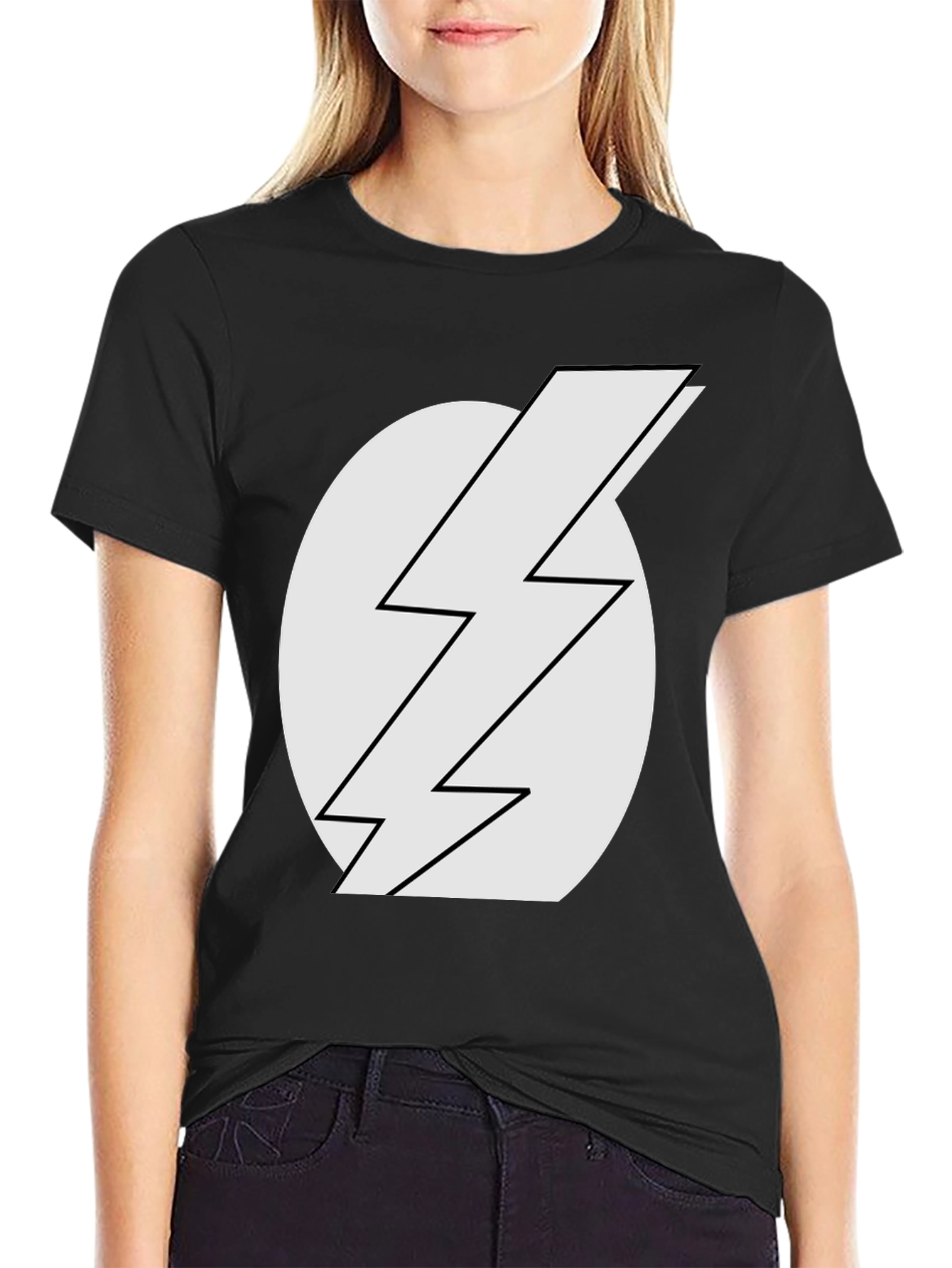 Lightning Bolt T-Shirt - Classic Black Tee