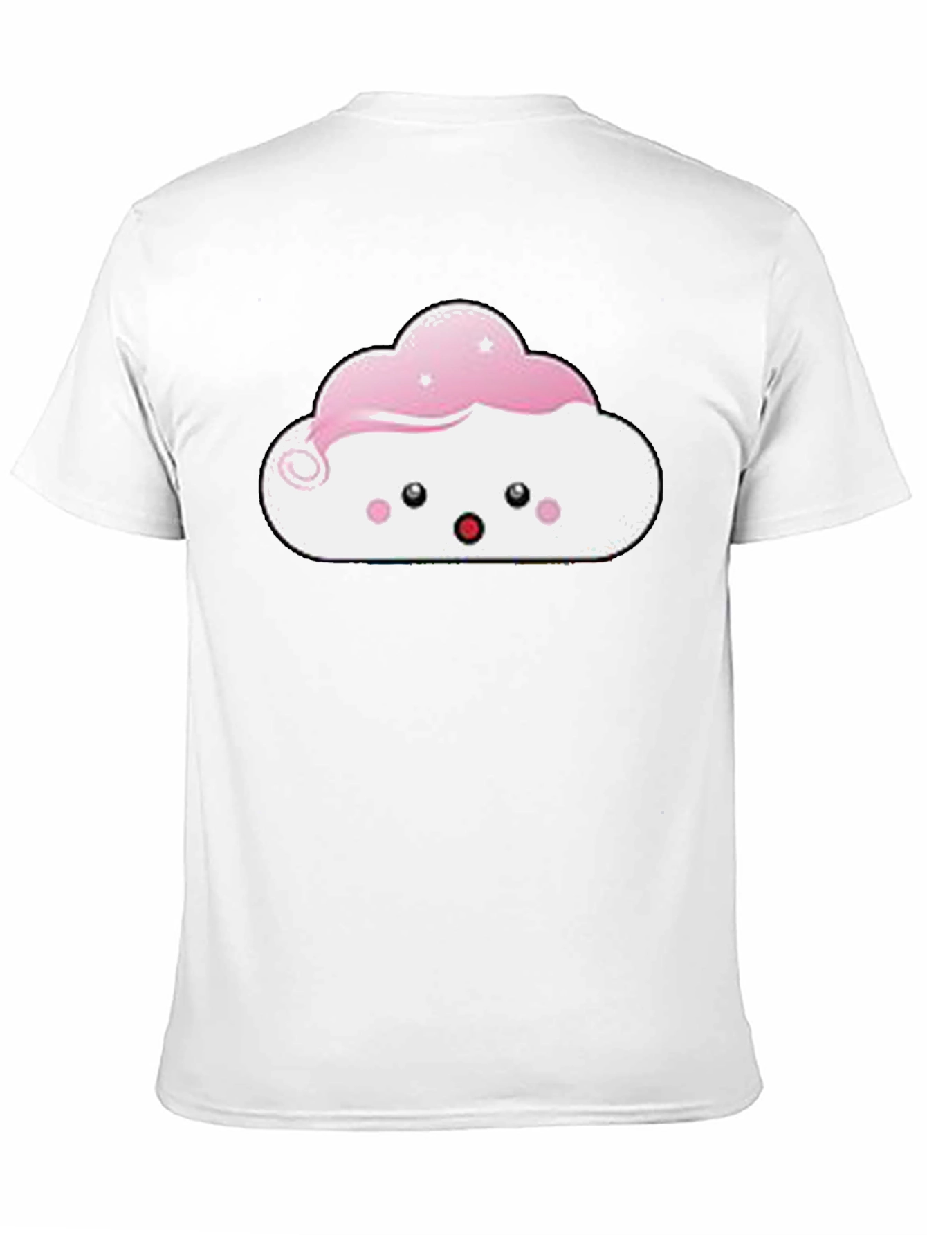 Kawaii Cloud Graphic Tee - Black