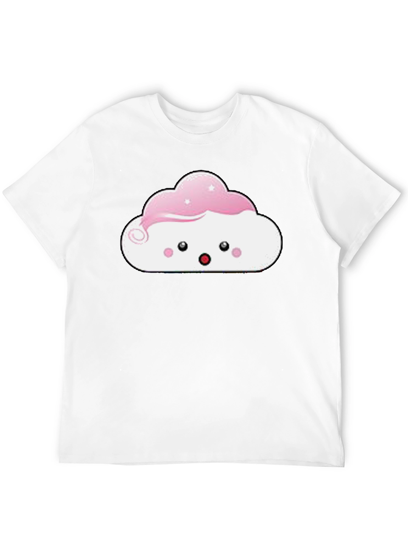 Kawaii Cloud Graphic Tee - Black