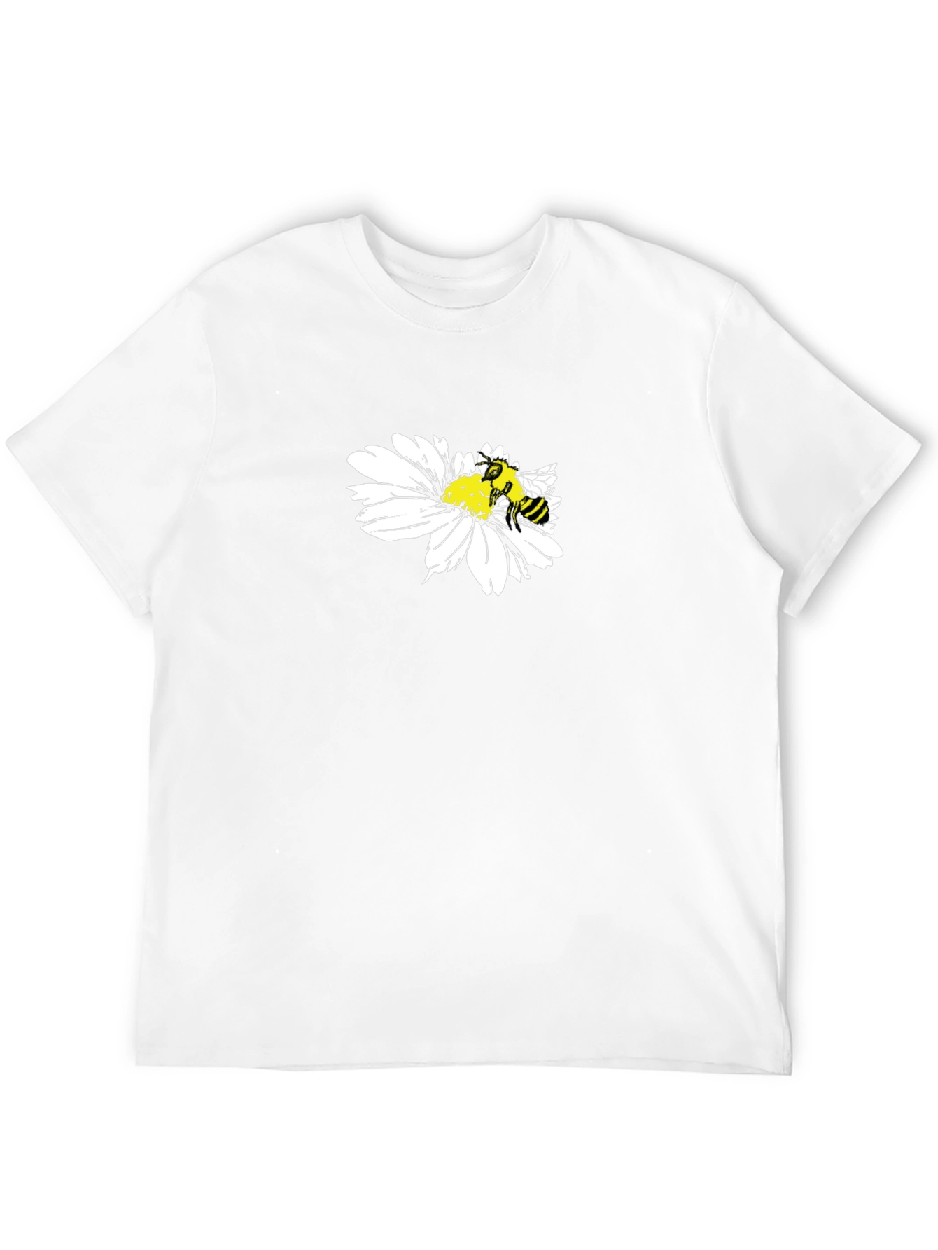 Bee on Daisy Graphic T-Shirt - Black