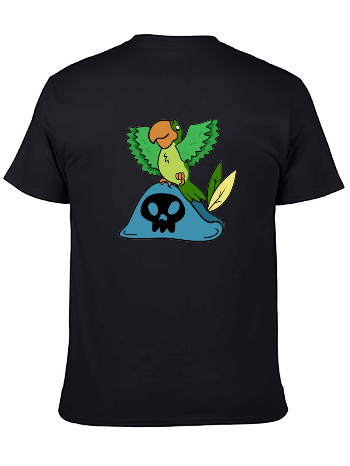 Pirate Parrot T-Shirt - Black Cotton Tee