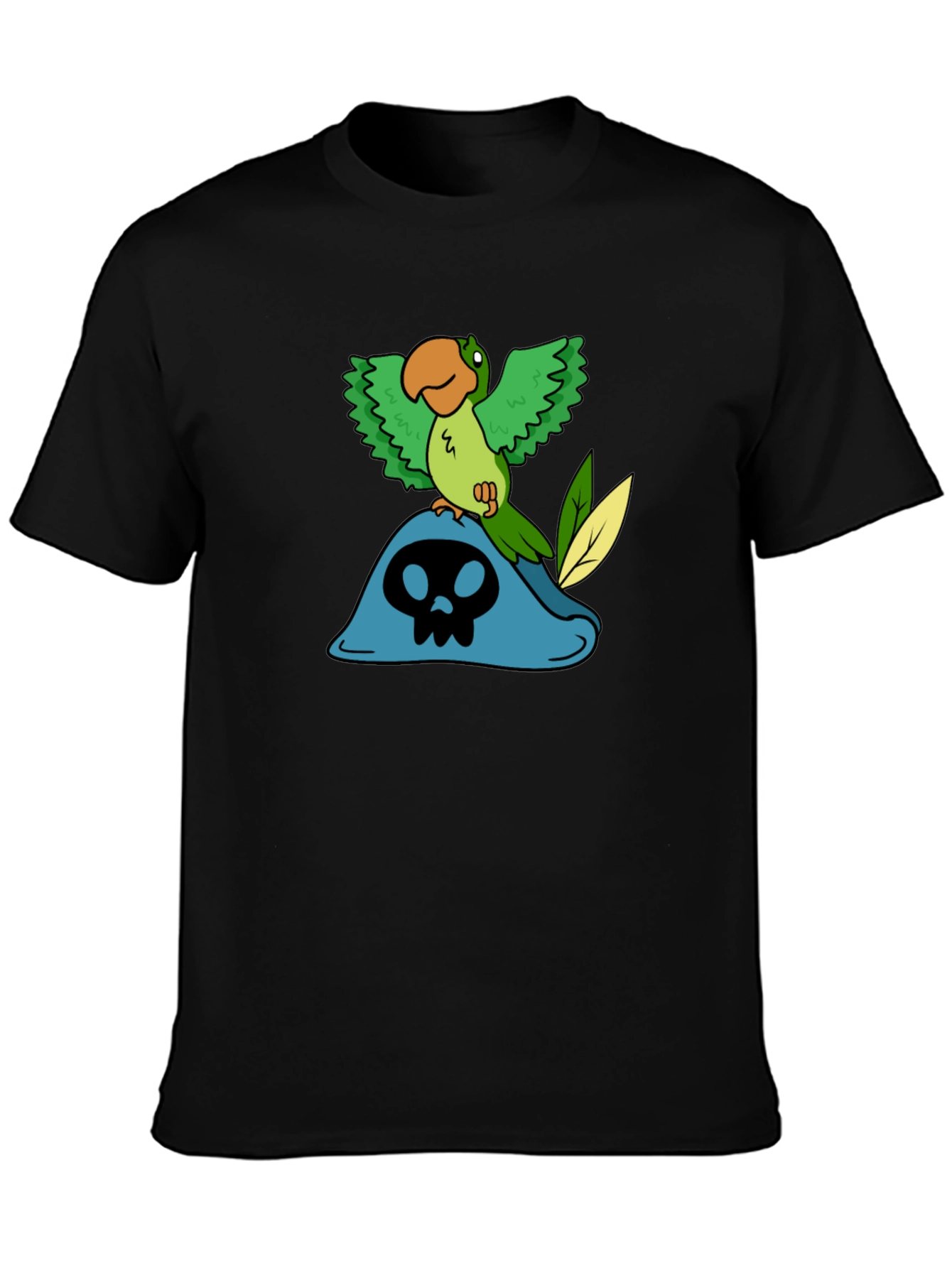Pirate Parrot T-Shirt - Black Cotton Tee