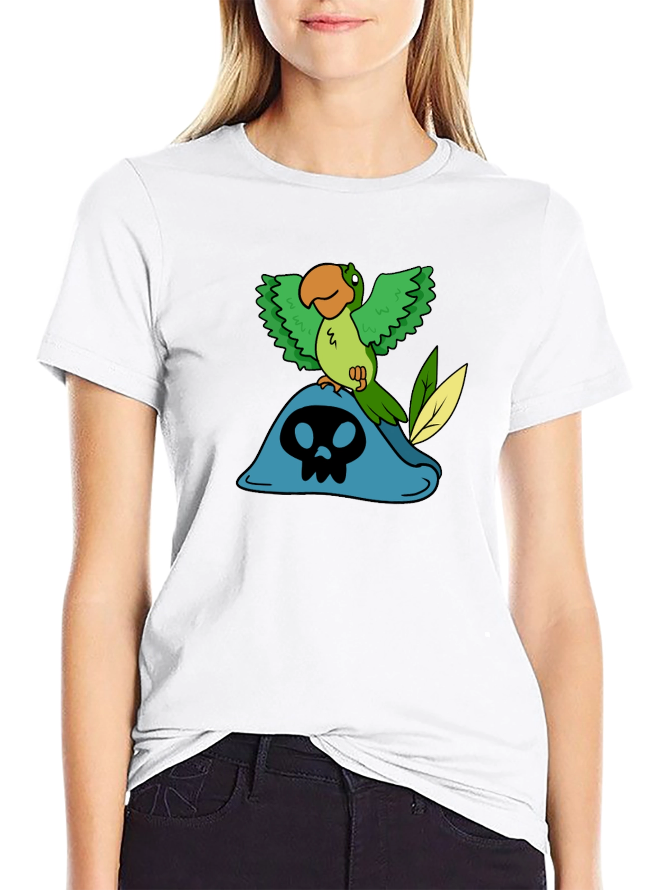 Pirate Parrot T-Shirt - Black Cotton Tee