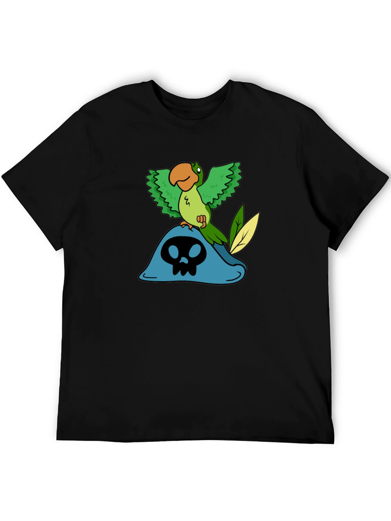 Pirate Parrot T-Shirt - Black Cotton Tee