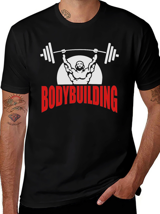 Bodybuilding Graphic Tee - Black