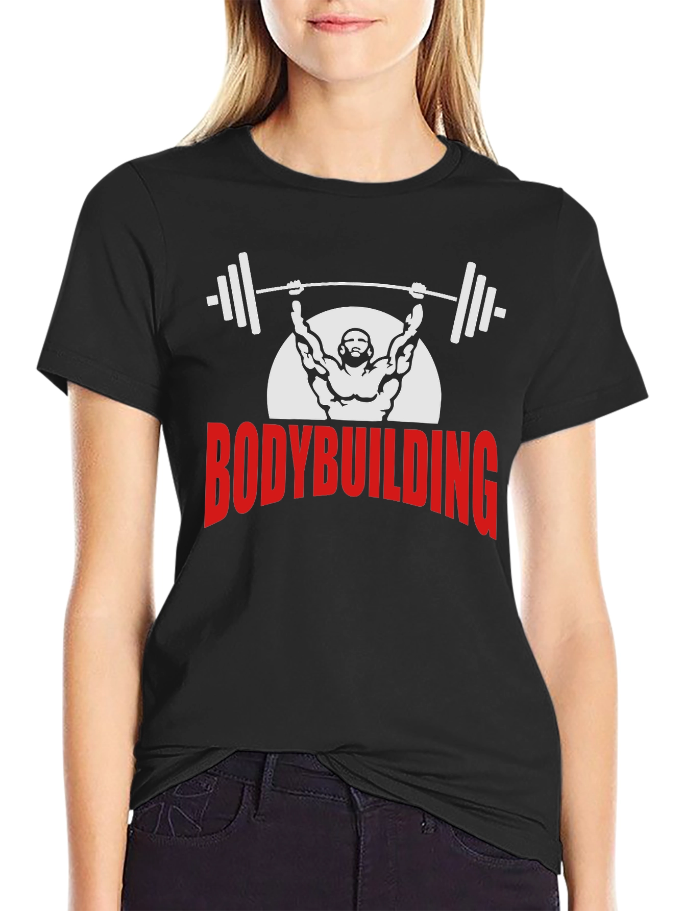 Bodybuilding Graphic Tee - Black