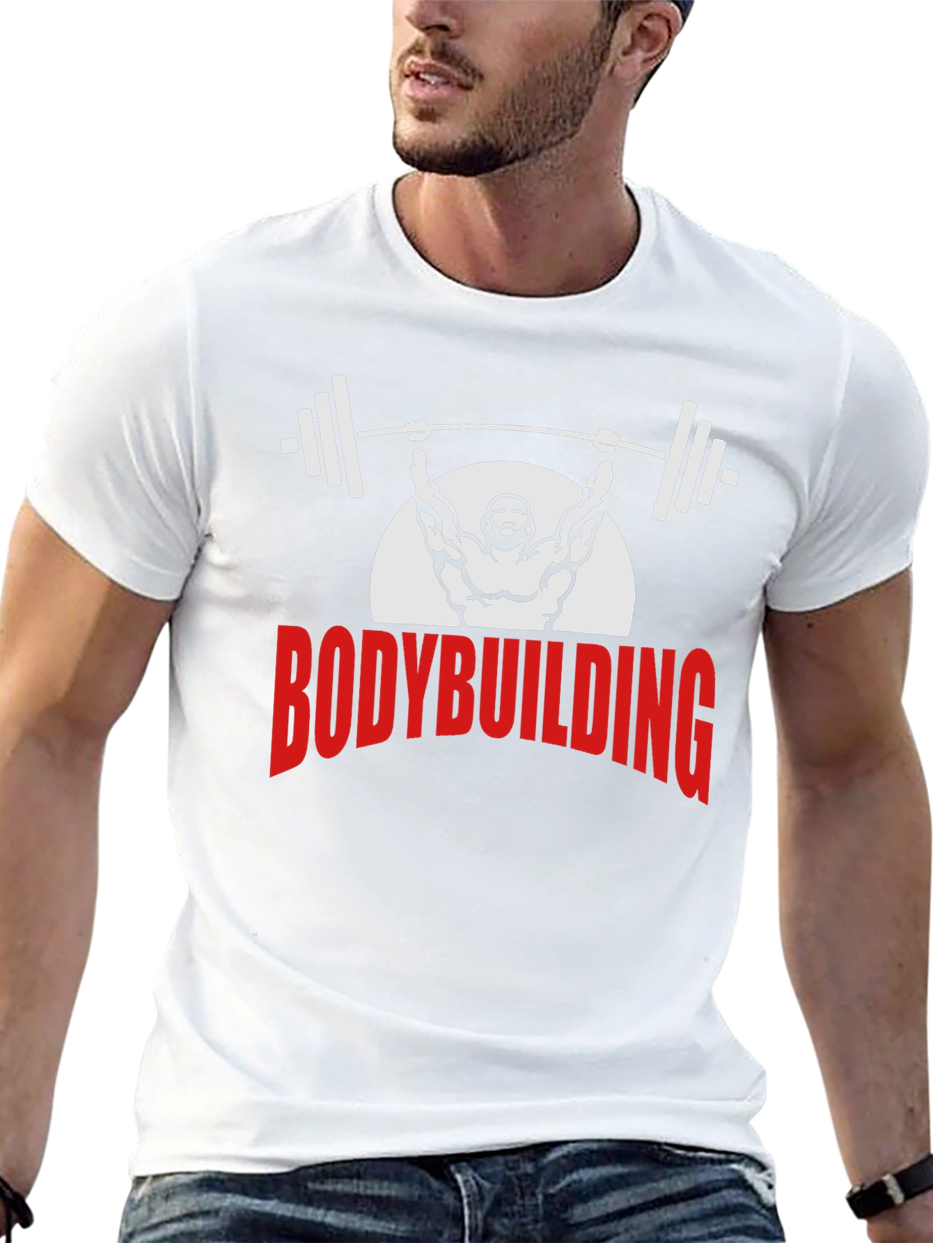 Bodybuilding Graphic Tee - Black