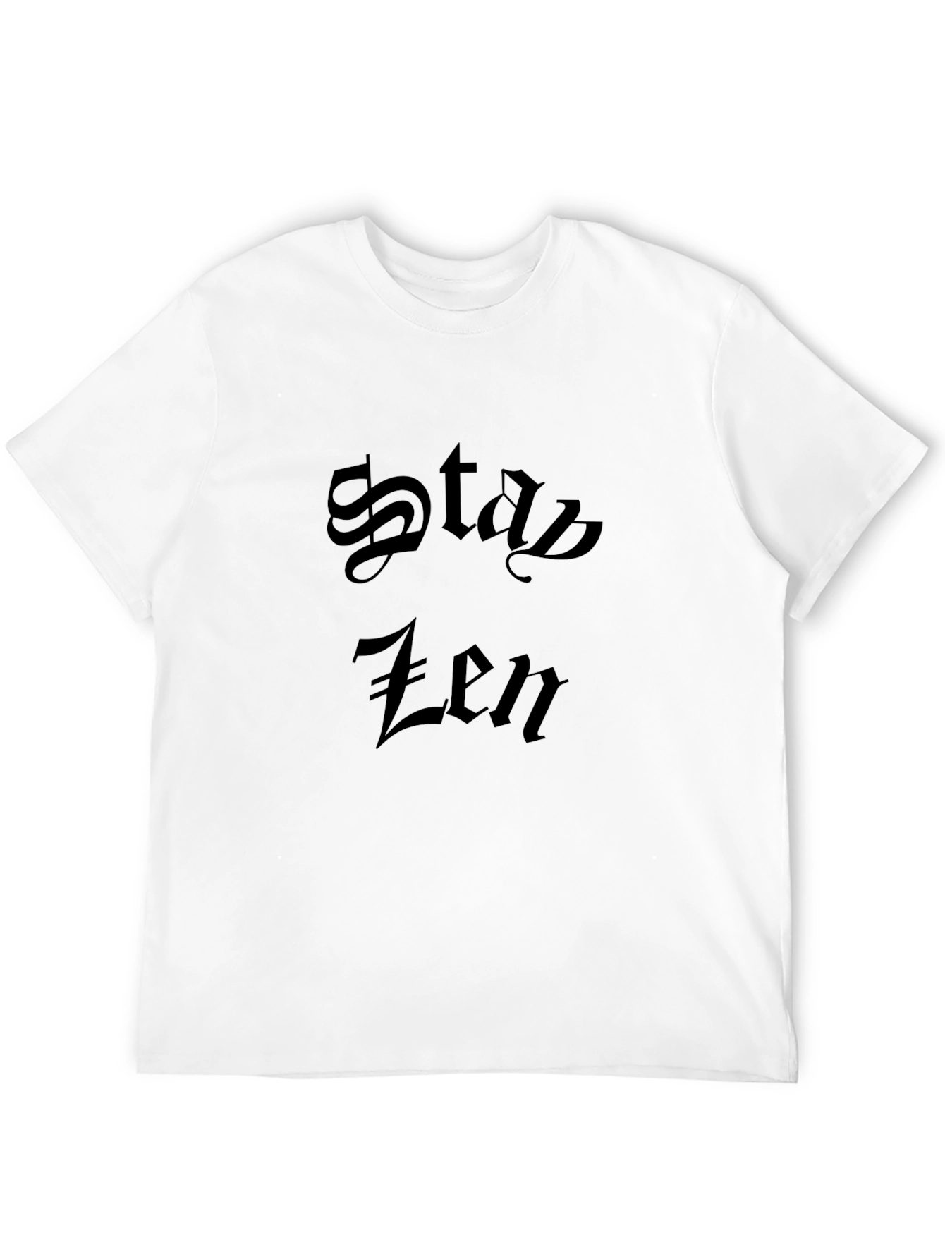 Stay Zen Black Graphic Tee - Relaxed Fit