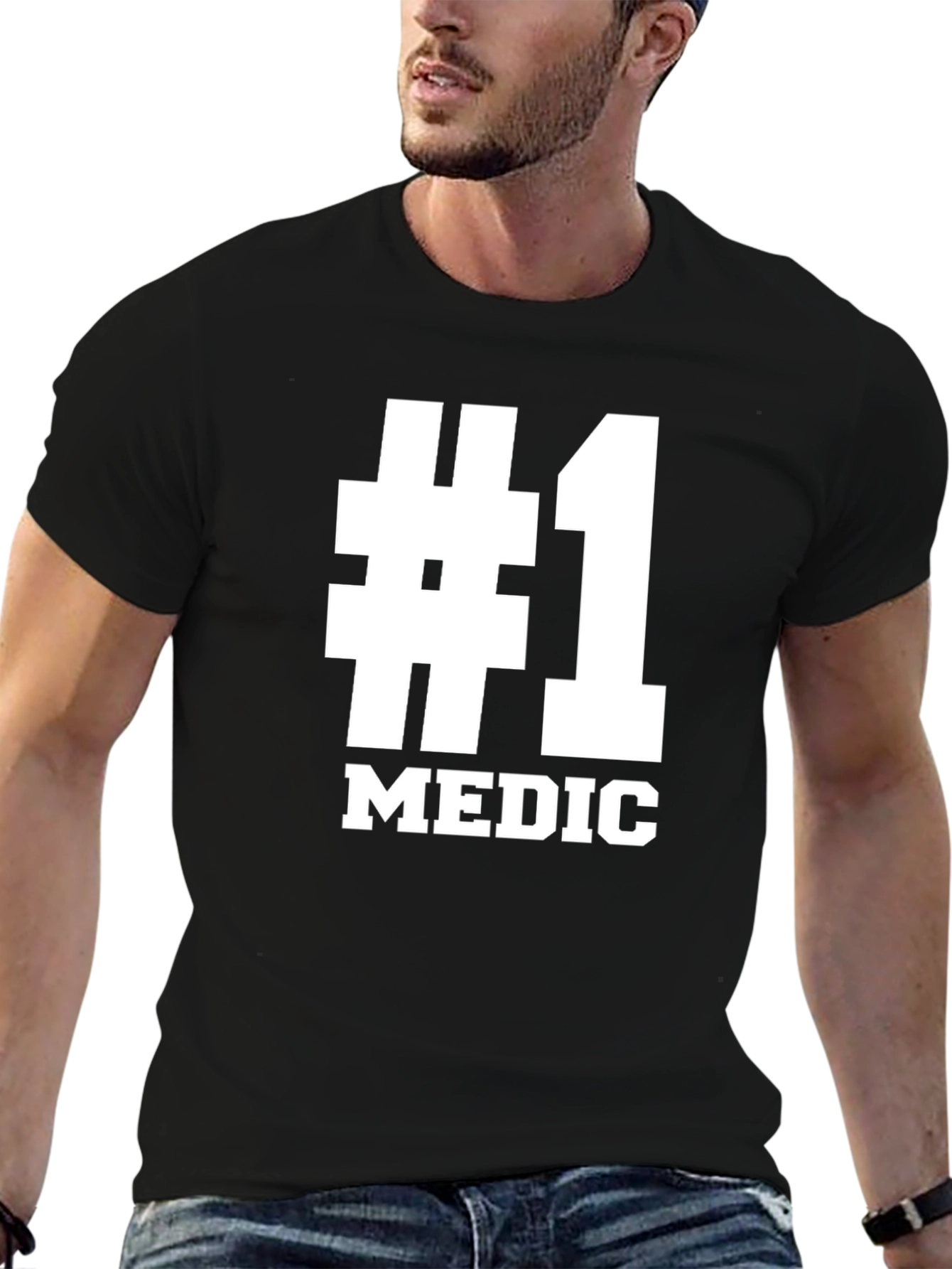 #1 Medic T-Shirt - Black Short Sleeve