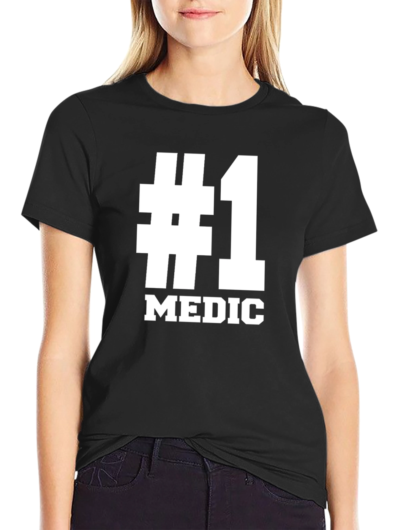 #1 Medic T-Shirt - Black Short Sleeve