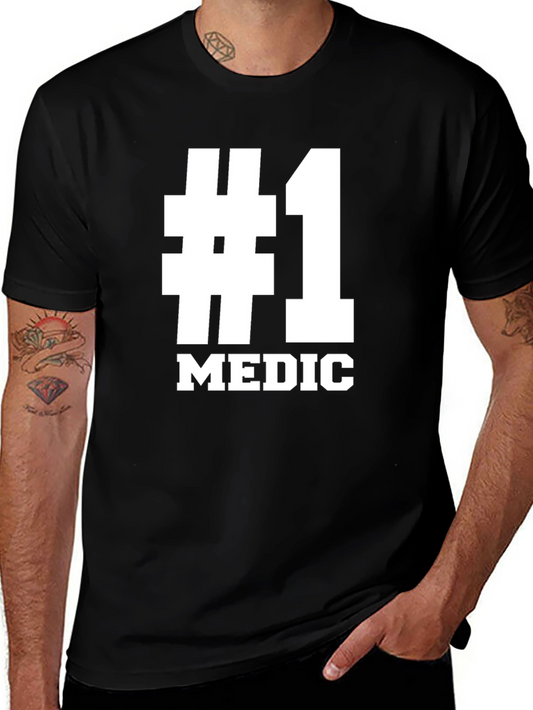 #1 Medic T-Shirt - Black Short Sleeve