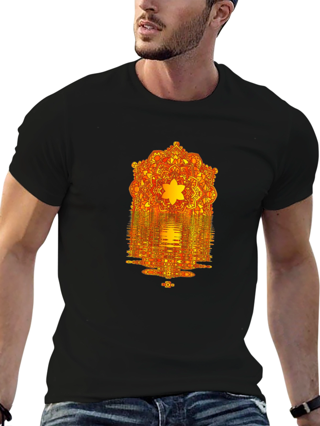 Mandala Reflection Graphic T-Shirt