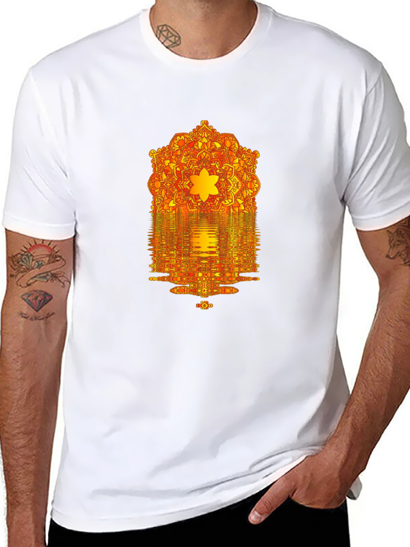 Mandala Reflection Graphic T-Shirt