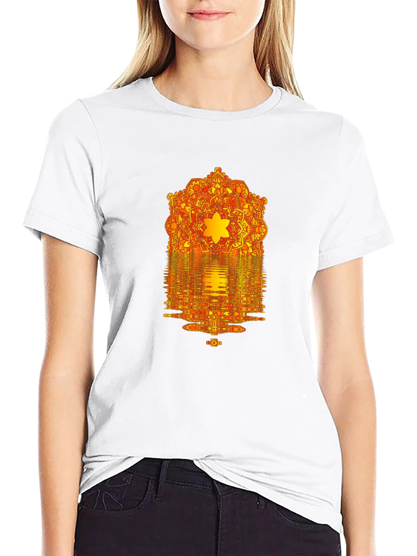 Mandala Reflection Graphic T-Shirt