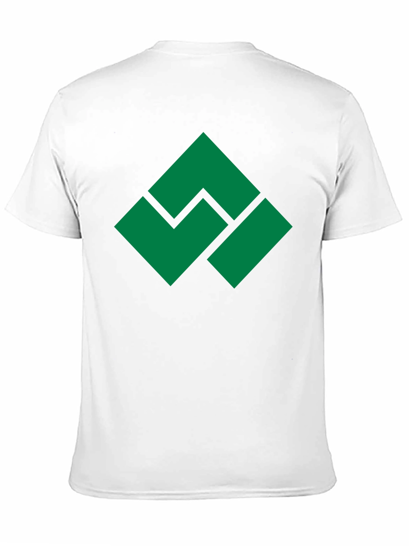 Geometric Green Logo Black T-Shirt