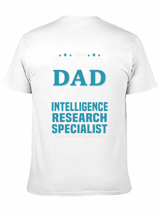 Proud Intelligence Research Specialist Dad T-Shirt