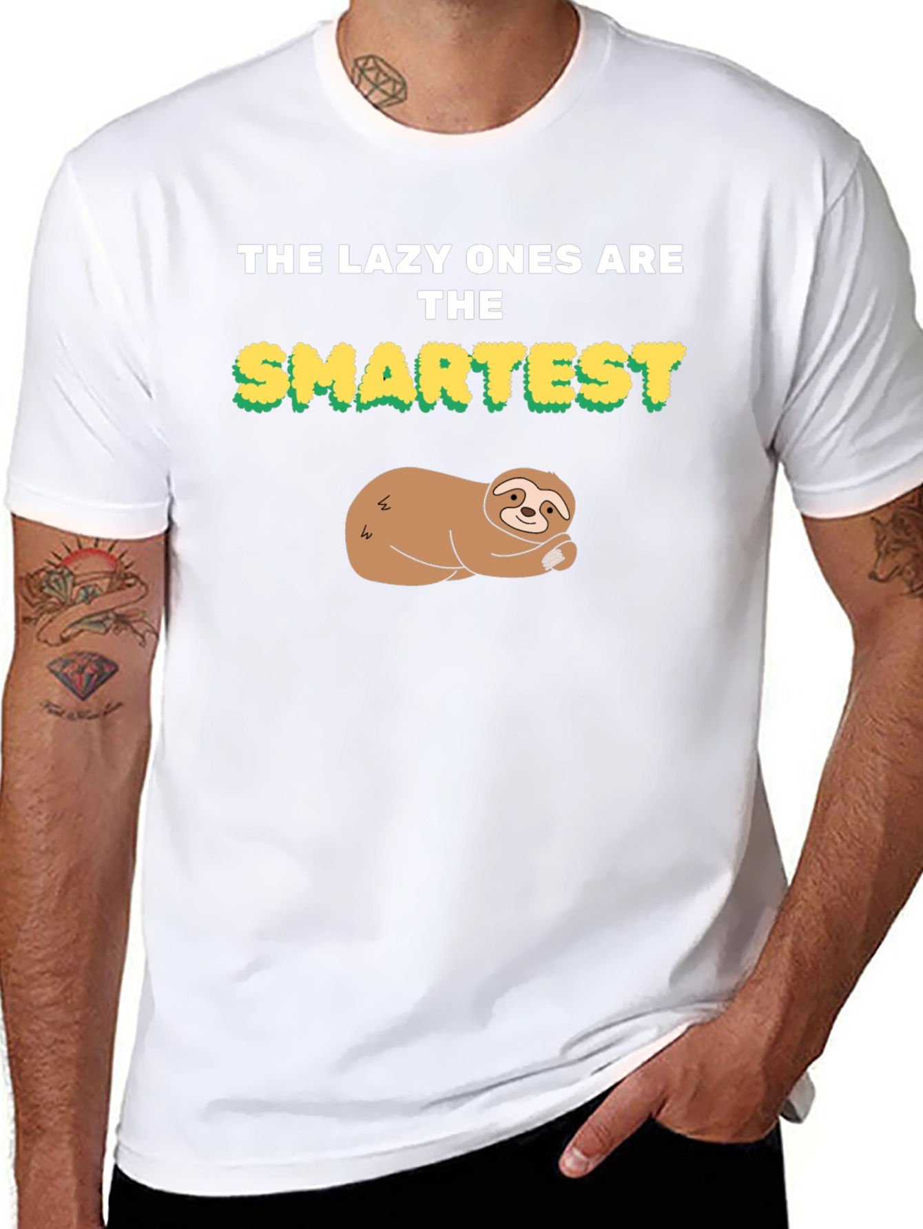 Lazy Ones Are the Smartest Sloth Graphic Tee